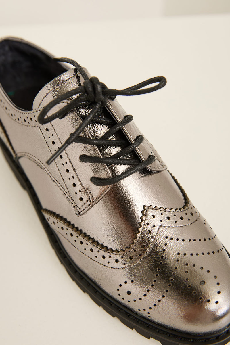 Metallic brogues sale womens