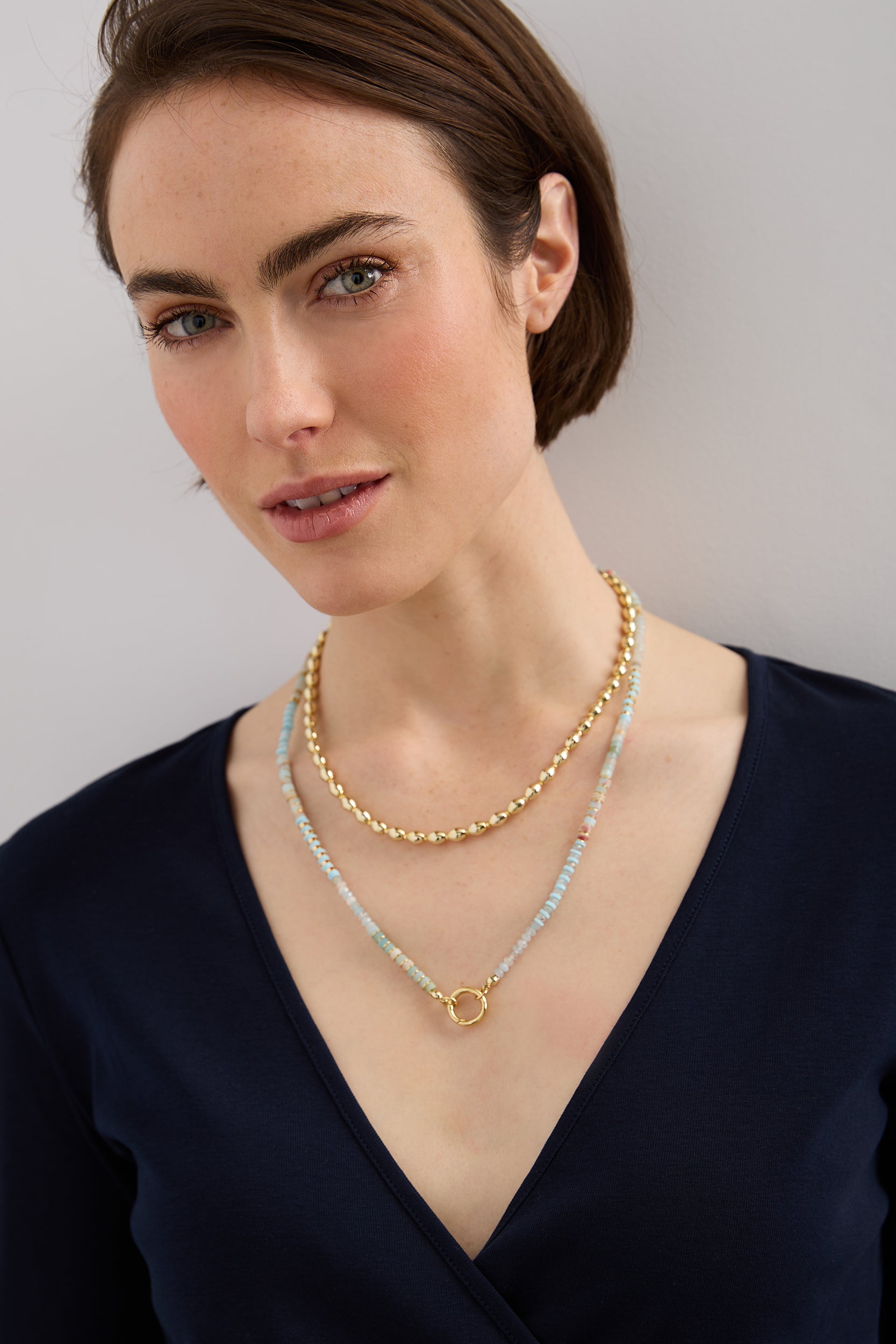 Double layered necklace