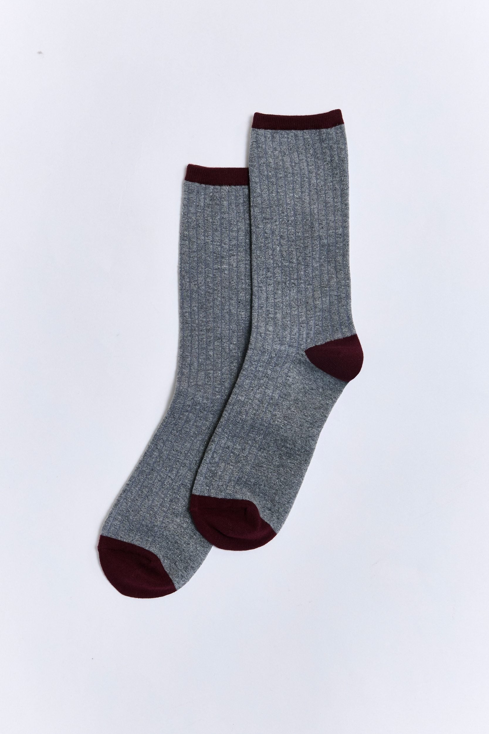 Ribbed socks with lurex detail