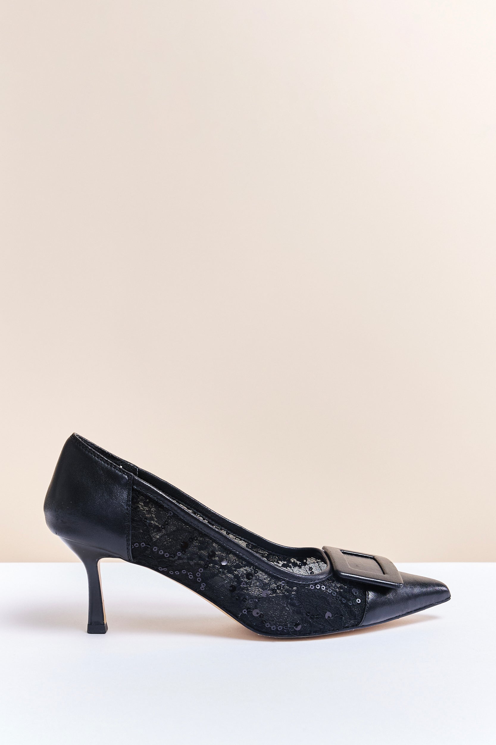 Lace stiletto shoe