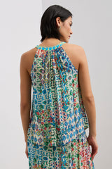 Printed halter top