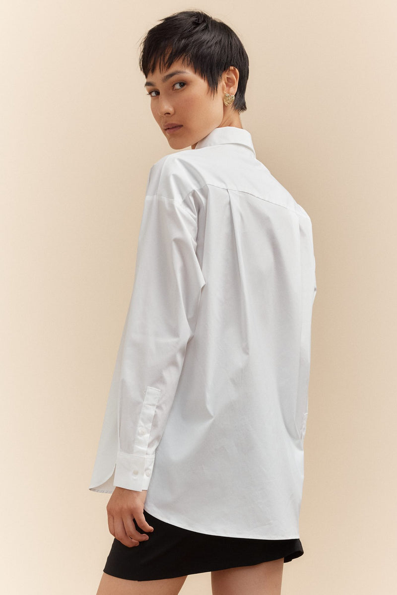 Oversized poplin shirt