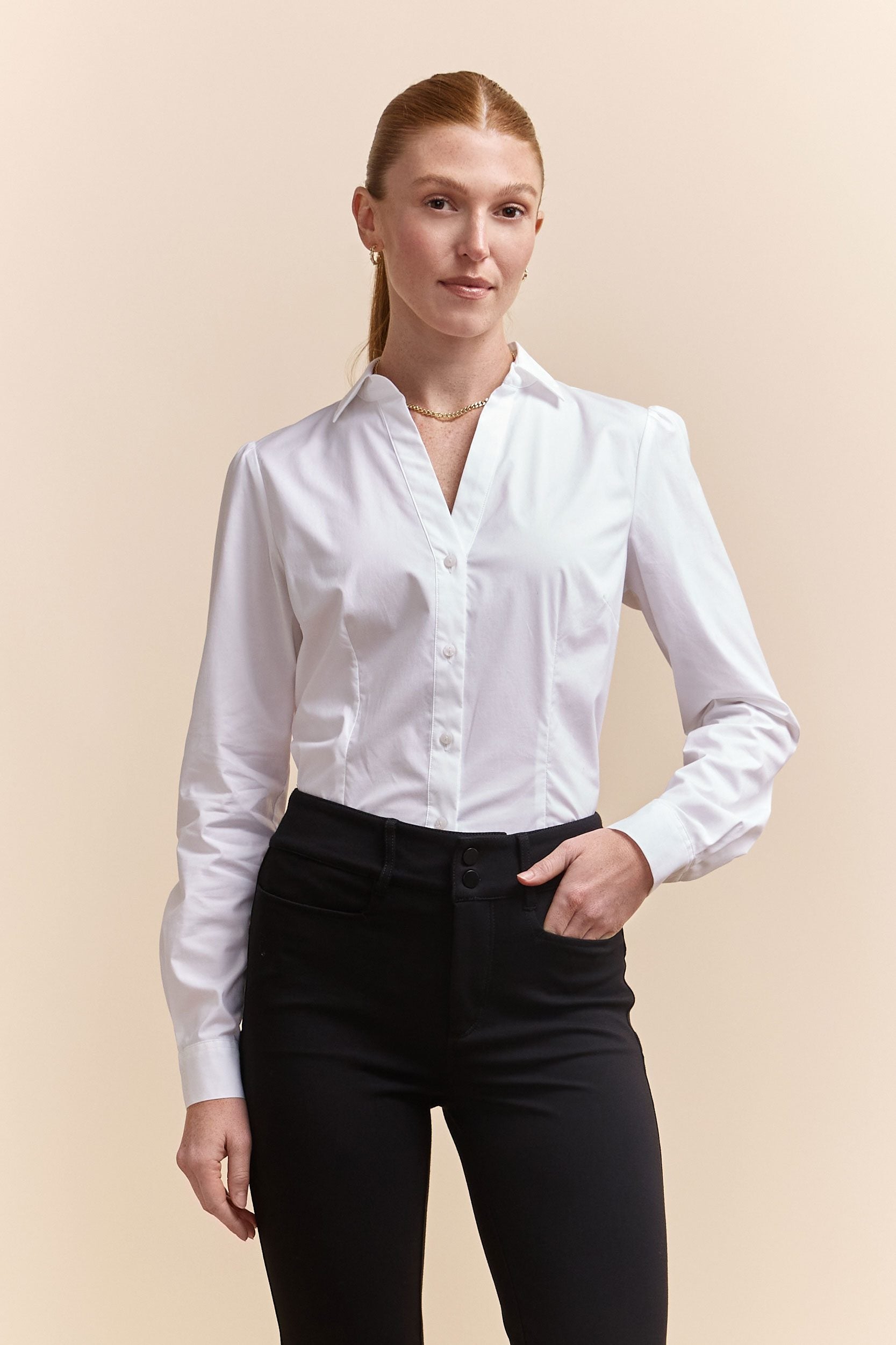 Poplin & jersey shirt