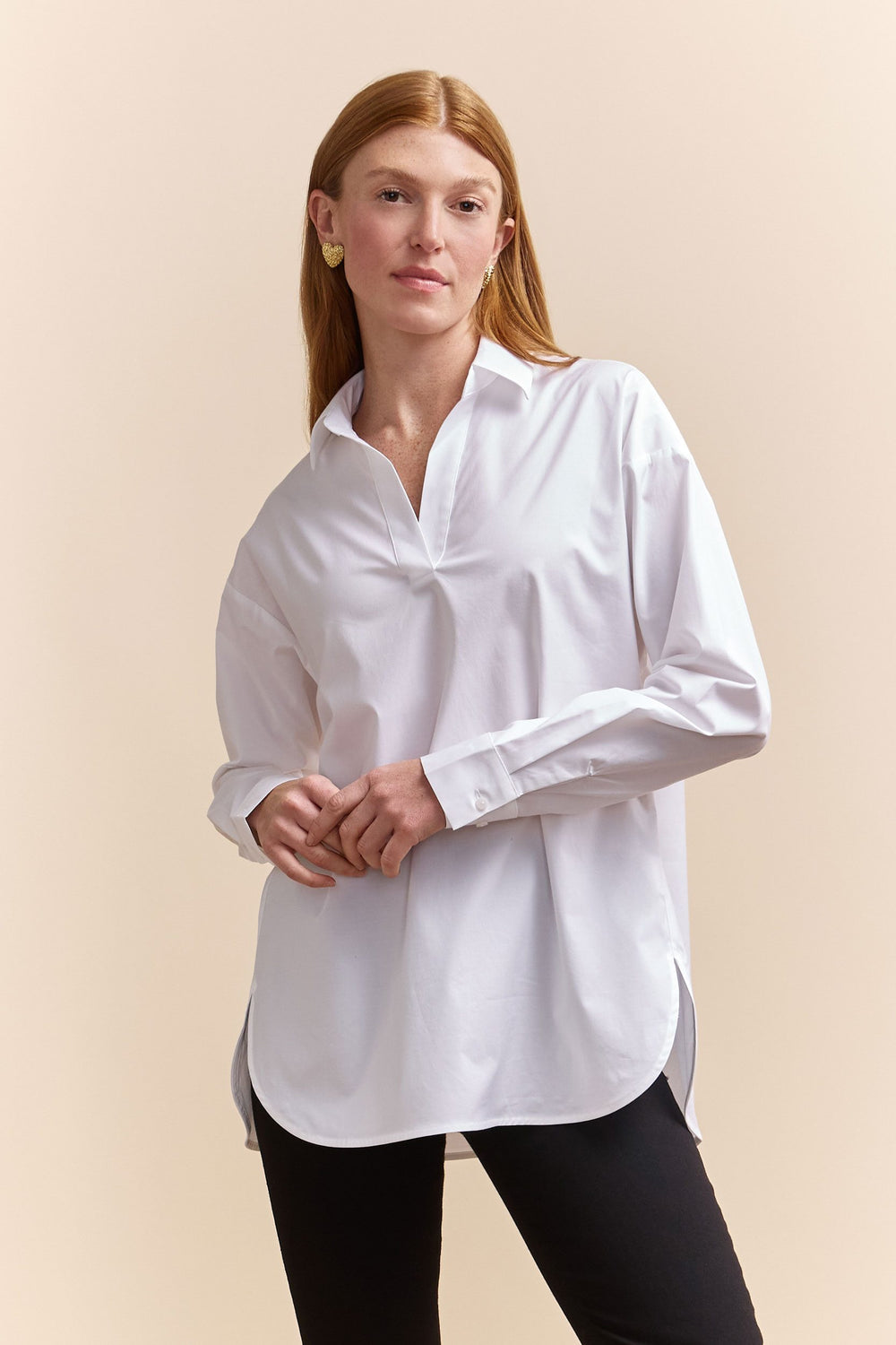 Popover oversized poplin shirt