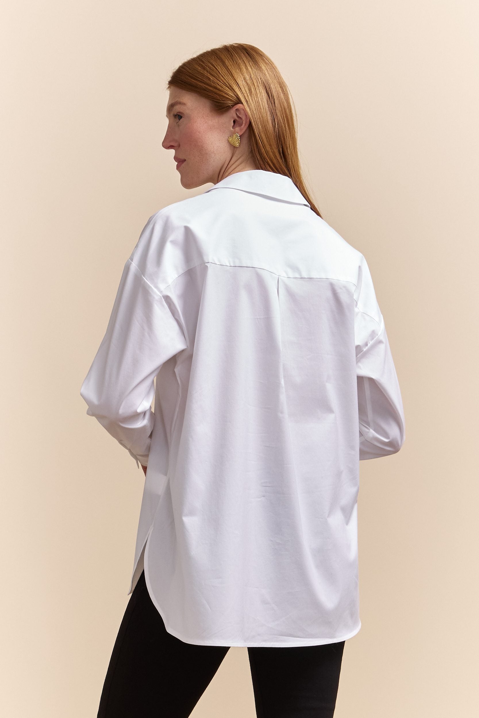 Popover oversized poplin shirt