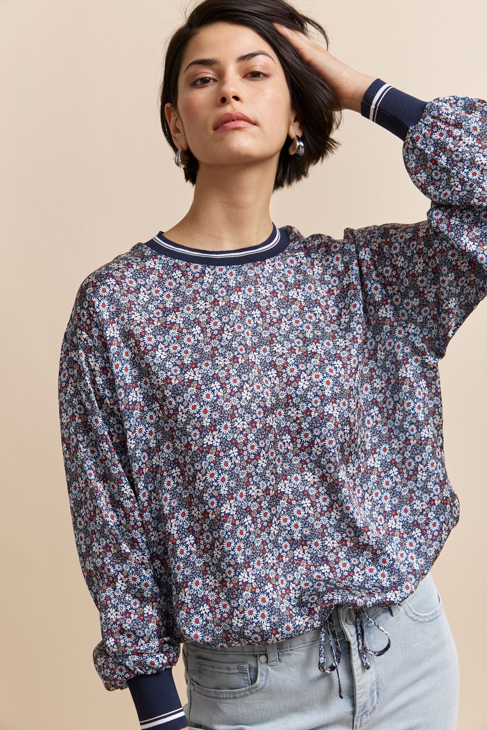 Oversized floral shirt