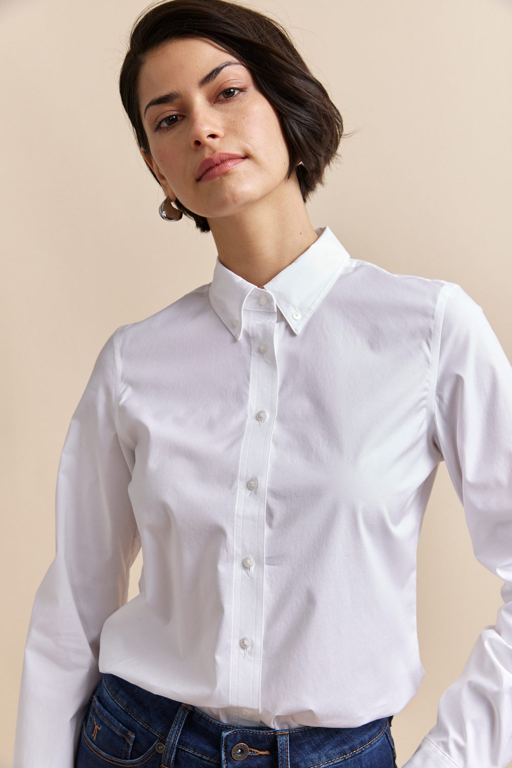 Chemise à col boutonné