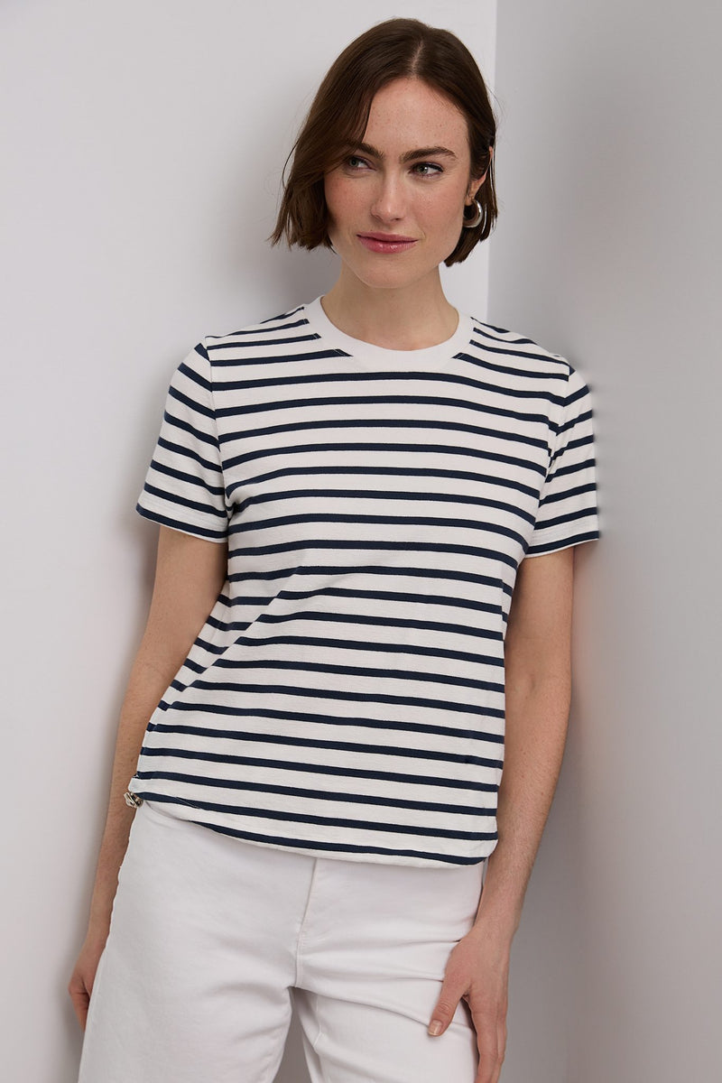 Striped crew neck t-shirt