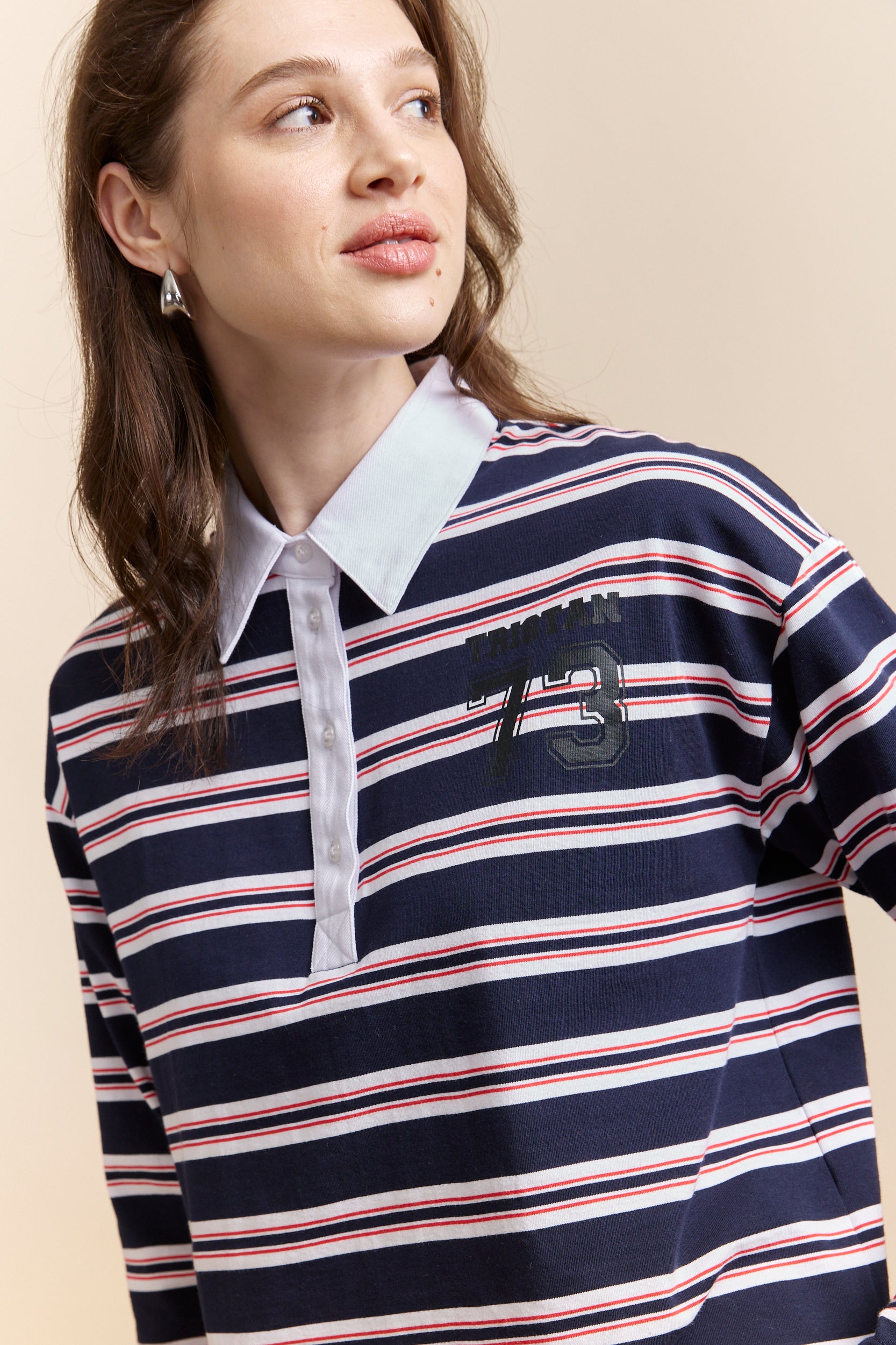 Striped rugby shirt