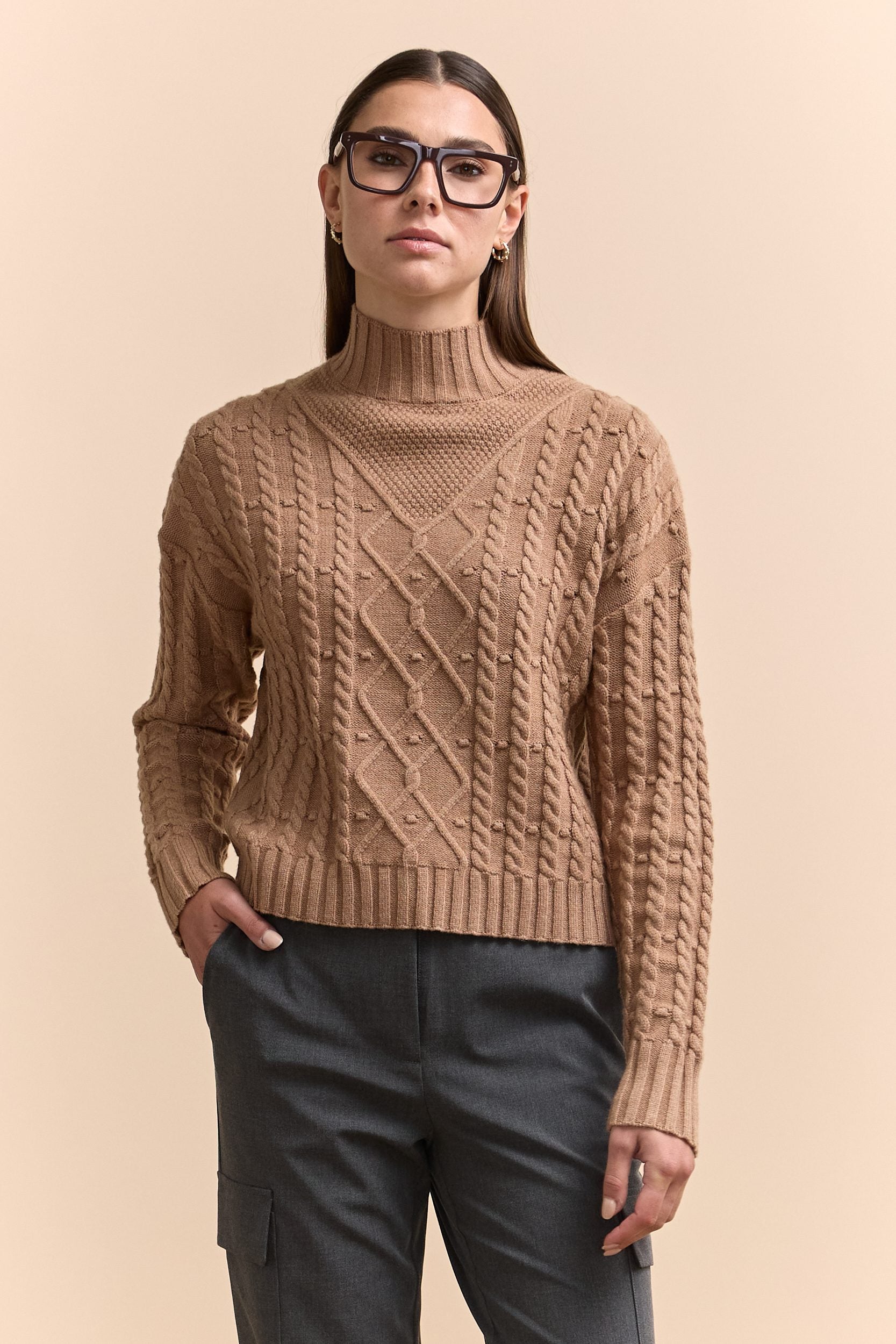 Oversized Cable-Knit Sweater