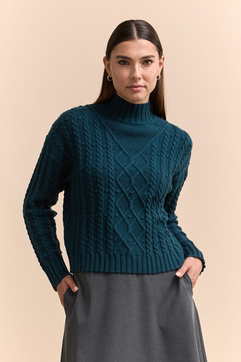 Oversized Cable-Knit Sweater