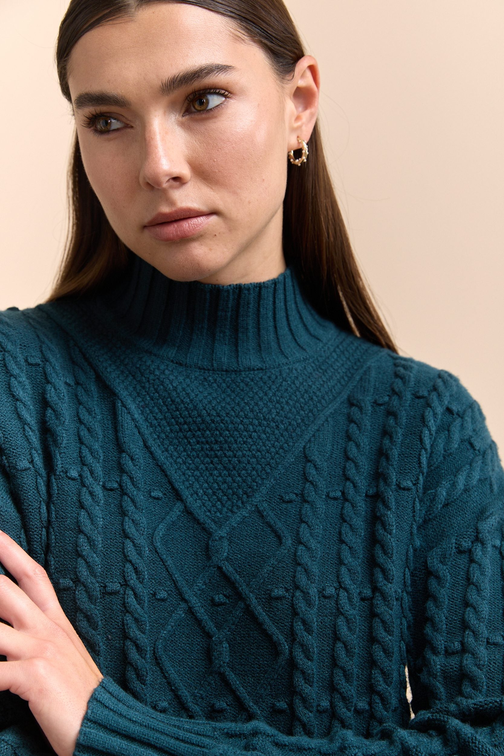 Oversized Cable-Knit Sweater