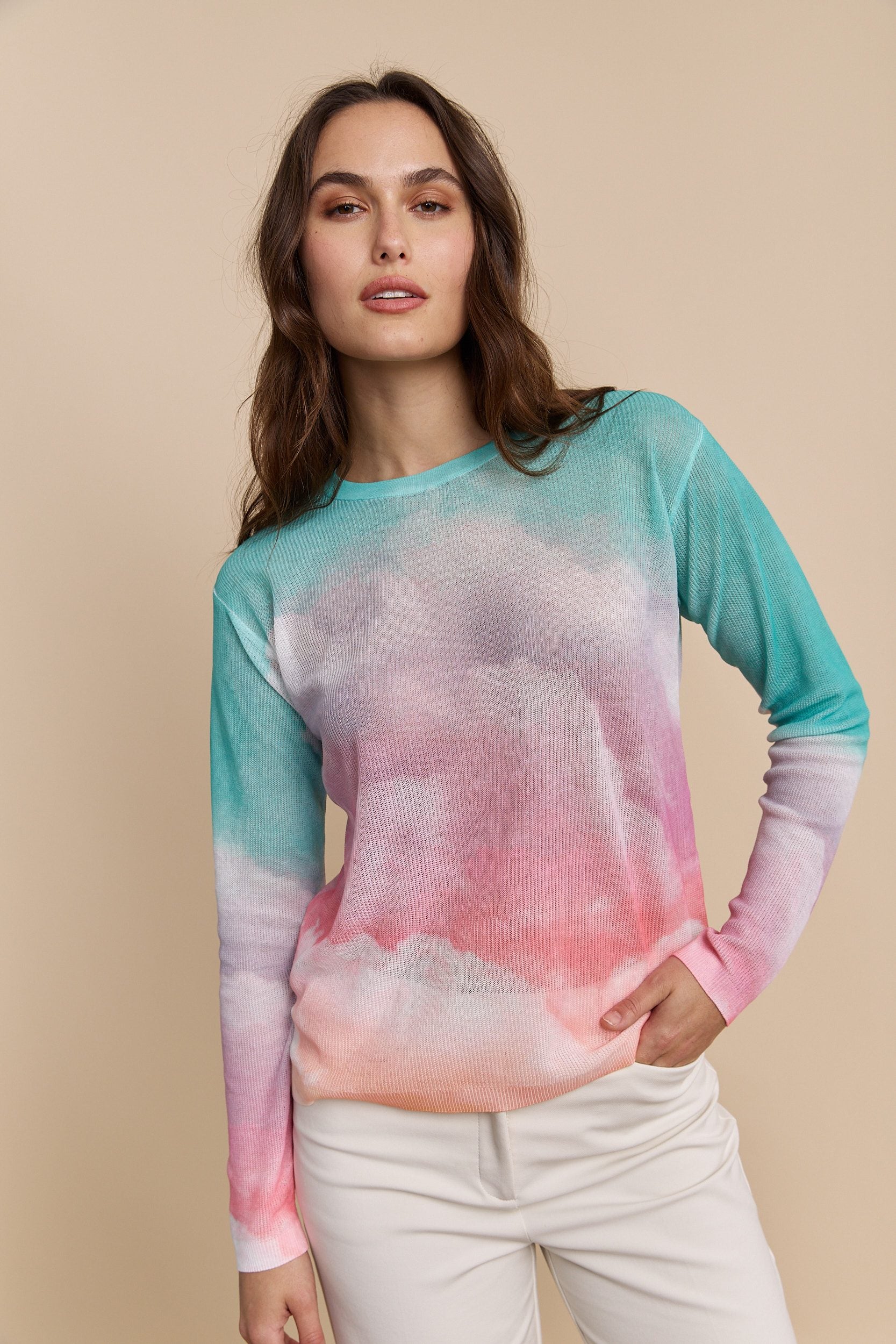 Cloud print sweater