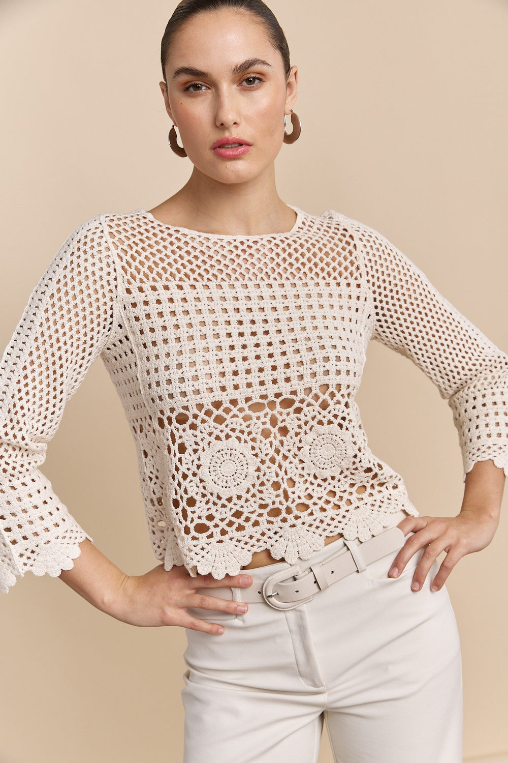 Cotton crochet top