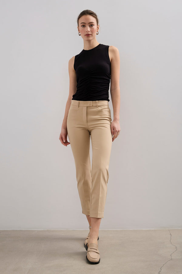 Fashion (P20188-Khaki)Elegant Formal High Waist Pants Women Skinny Office  Lady Pencil Pants Women Pockets Sashes Ankle-Length Trousers Women WEF @  Best Price Online