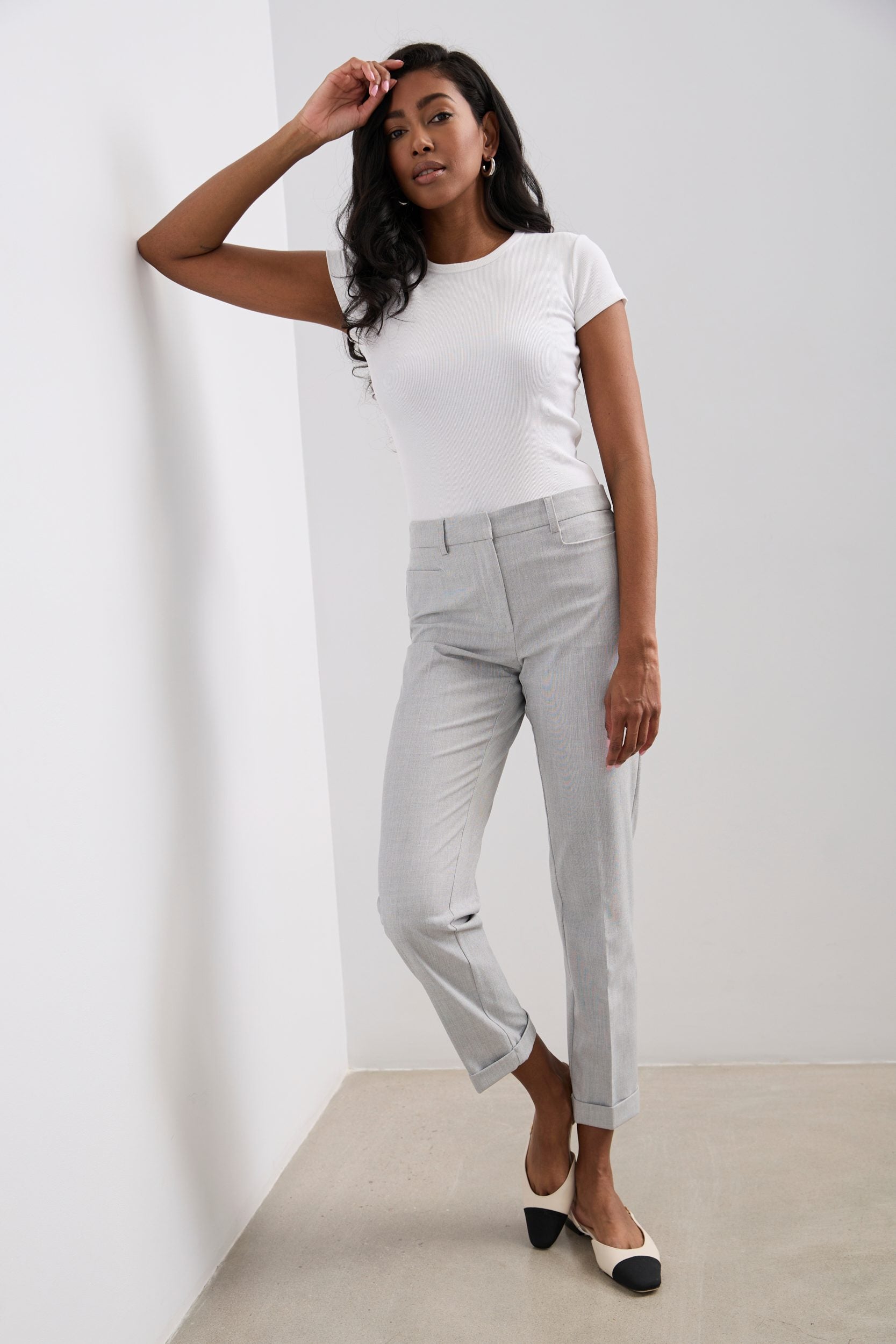 Urban cropped pants with cuffs