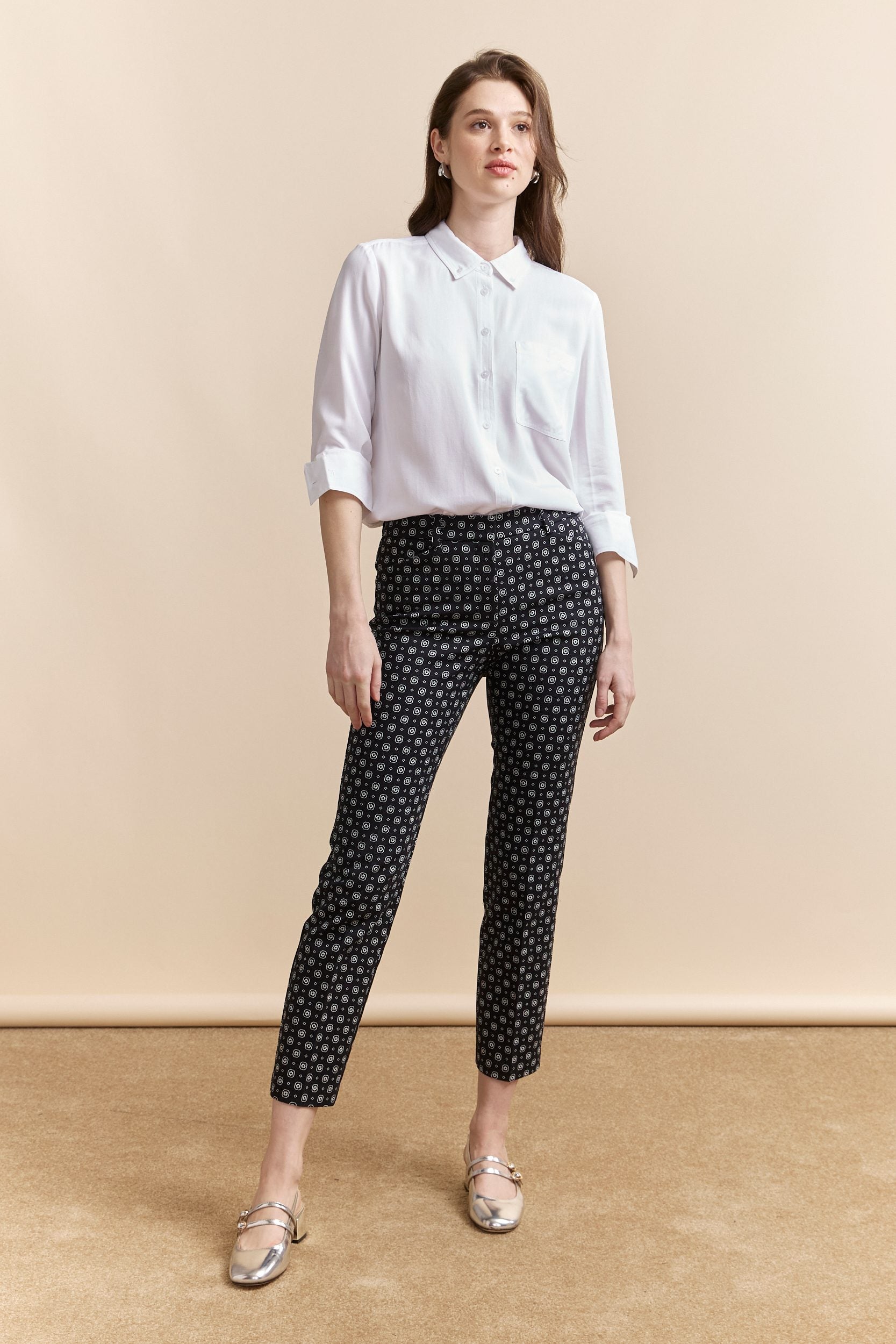 Printed cropped pant