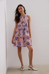 Broderie anglaise print dress