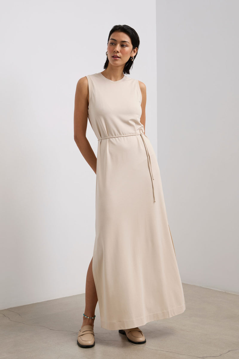 Sleeveless jersey maxi dress