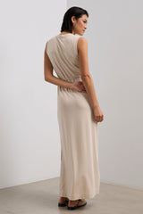 Sleeveless jersey maxi dress