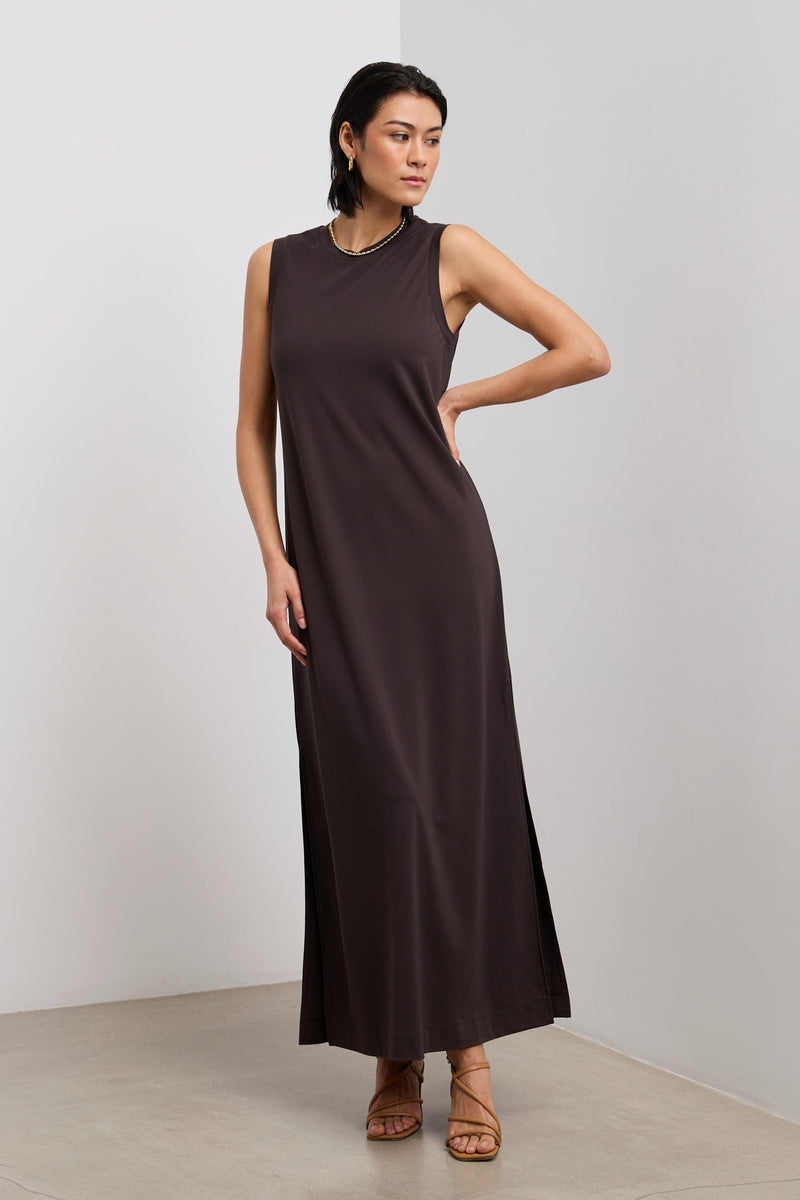 Sleeveless jersey maxi dress