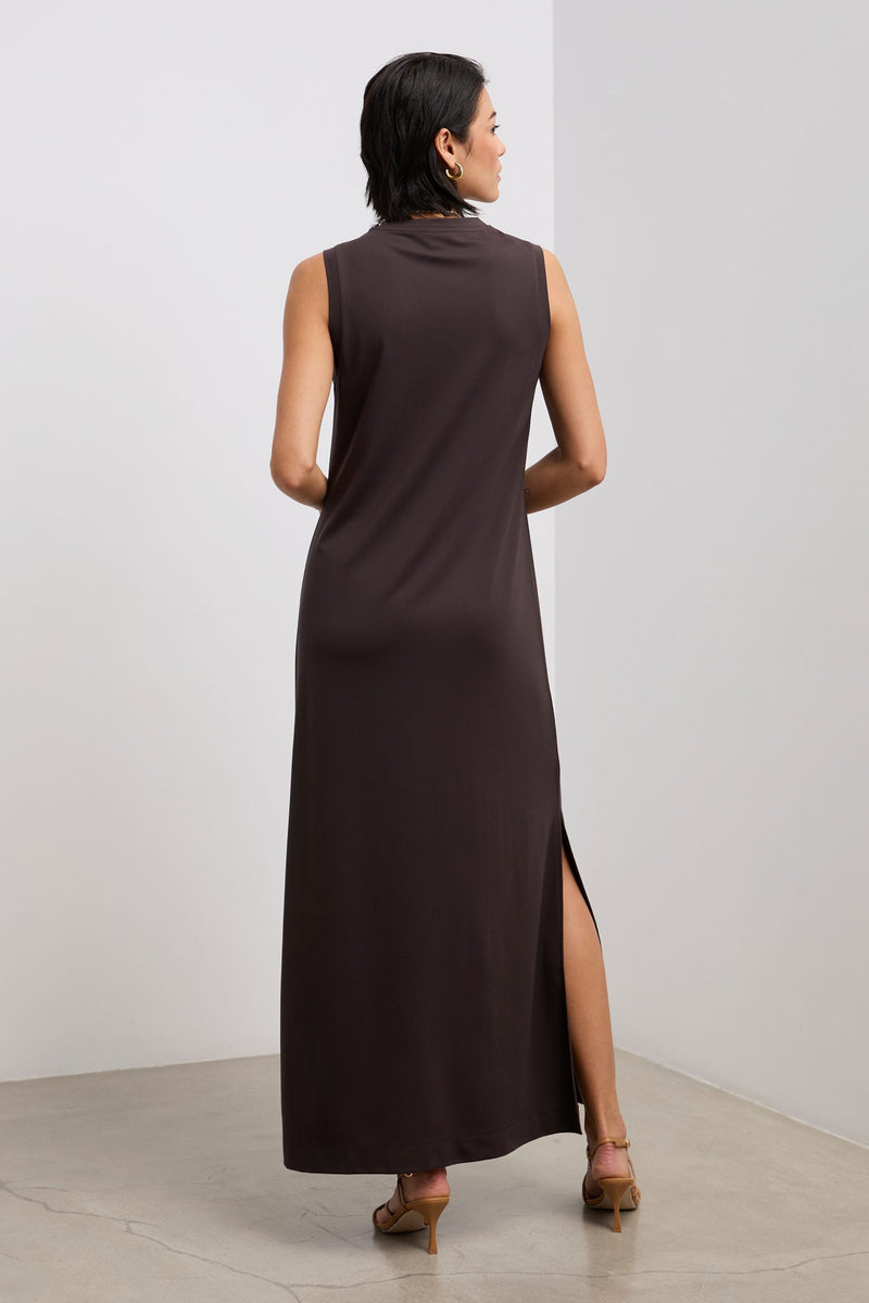 Sleeveless jersey maxi dress