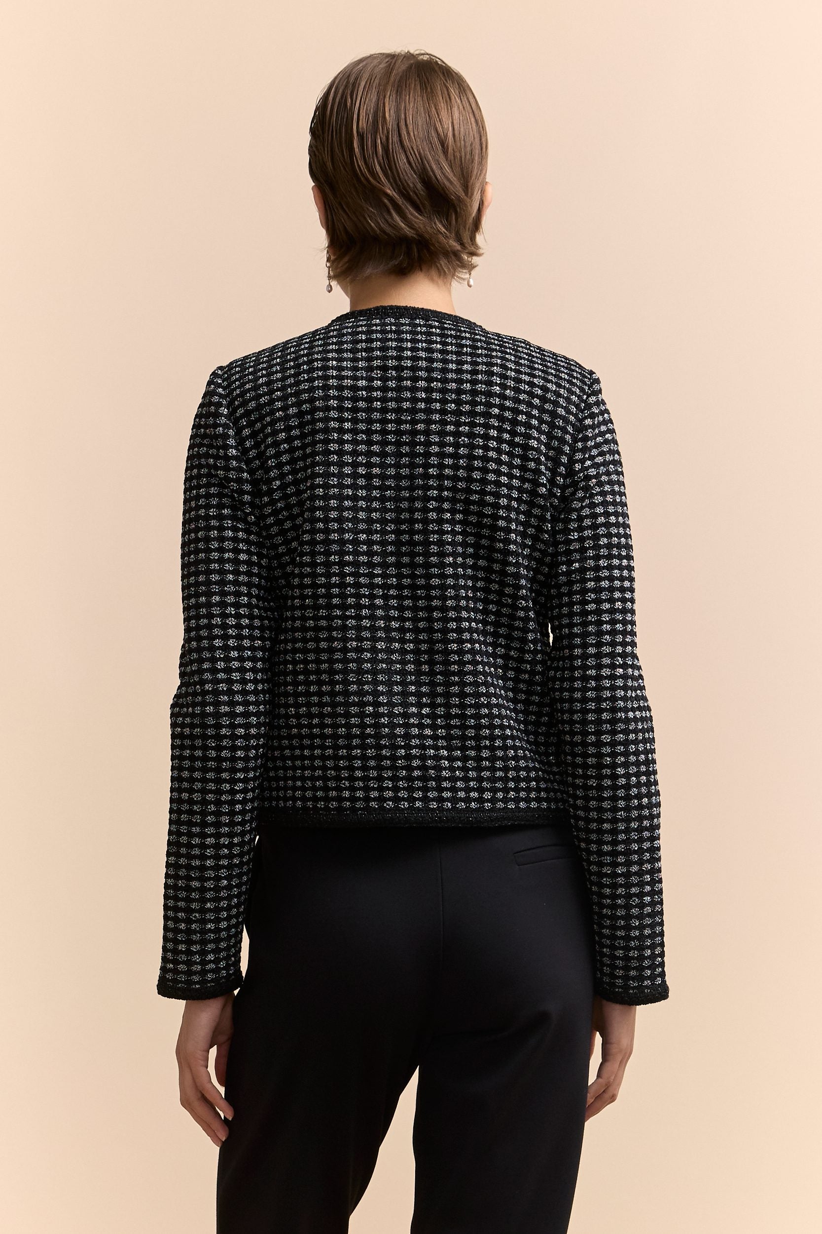 Short stretch jacket with pockets