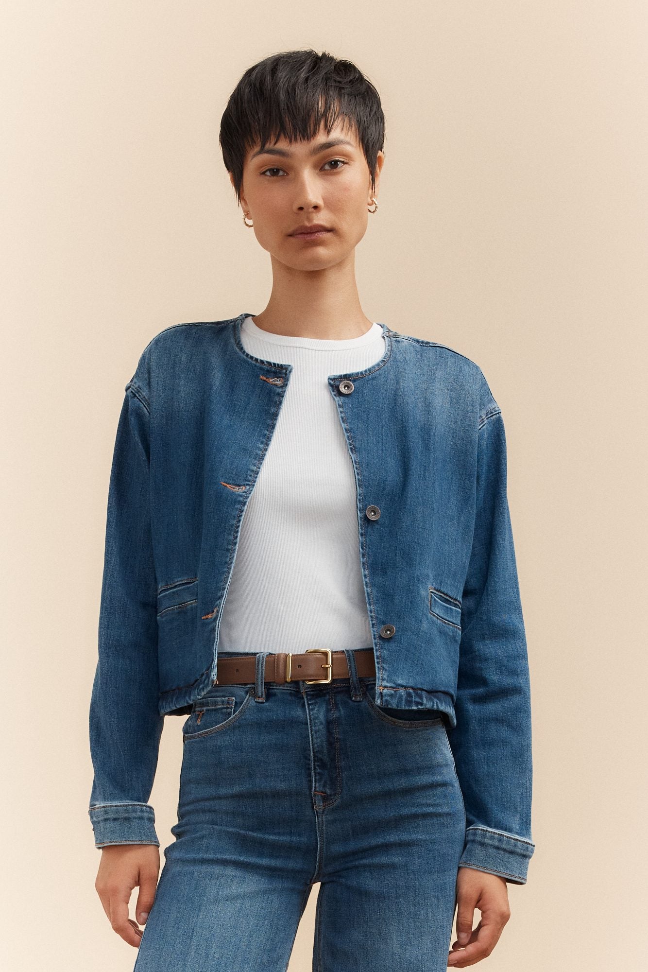 Veste décontractée en denim