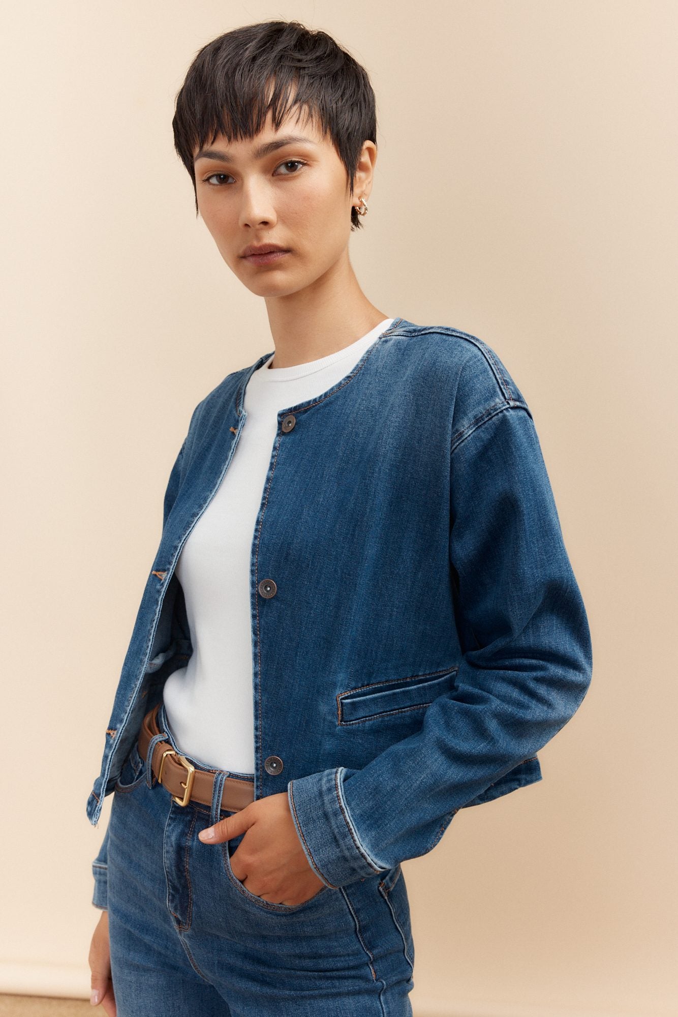 Veste décontractée en denim