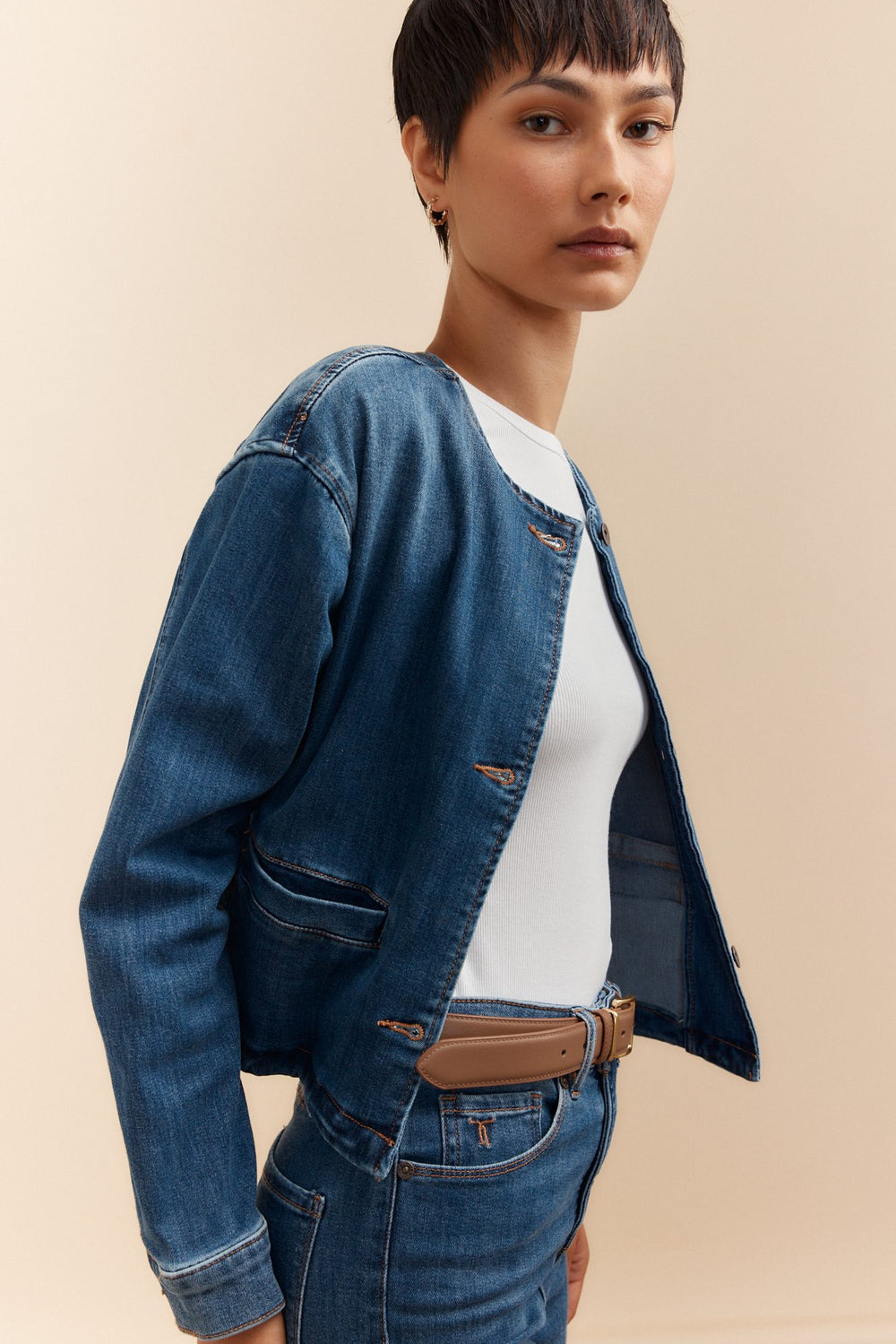 Veste décontractée en denim