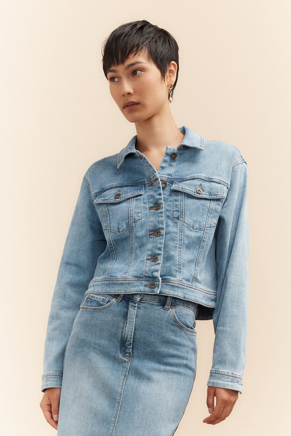 Veste décontractée en denim