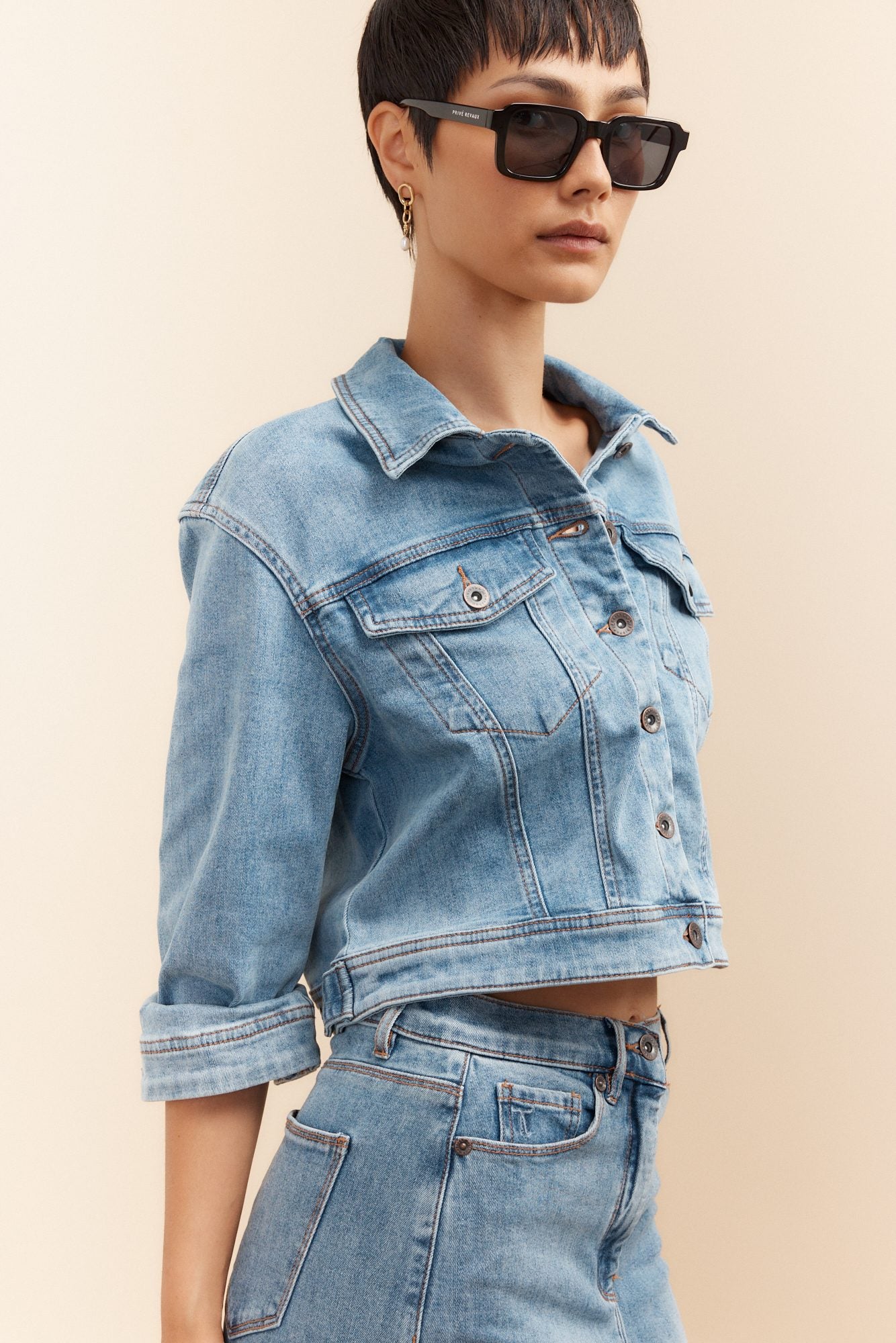 Veste décontractée en denim