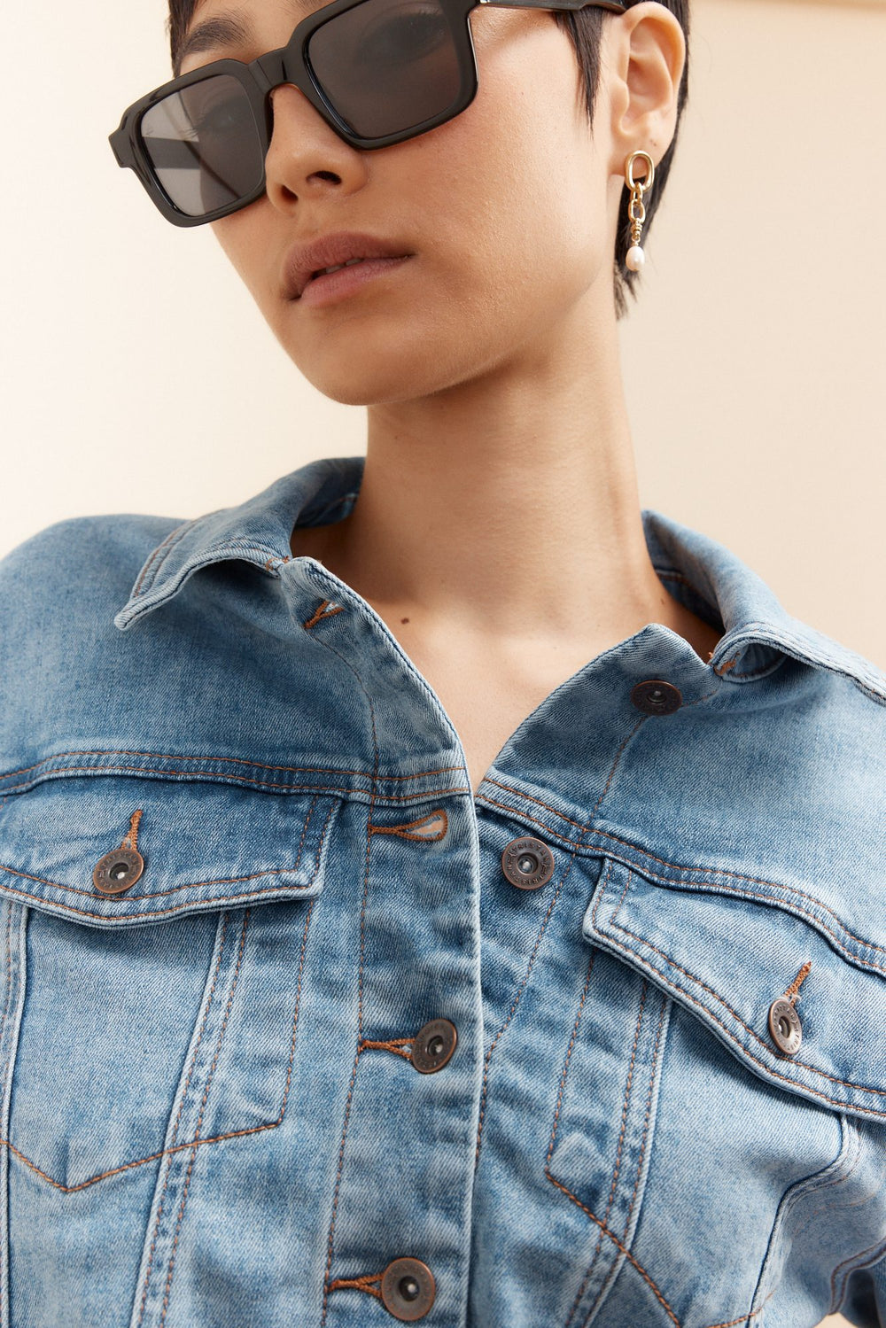 Veste décontractée en denim