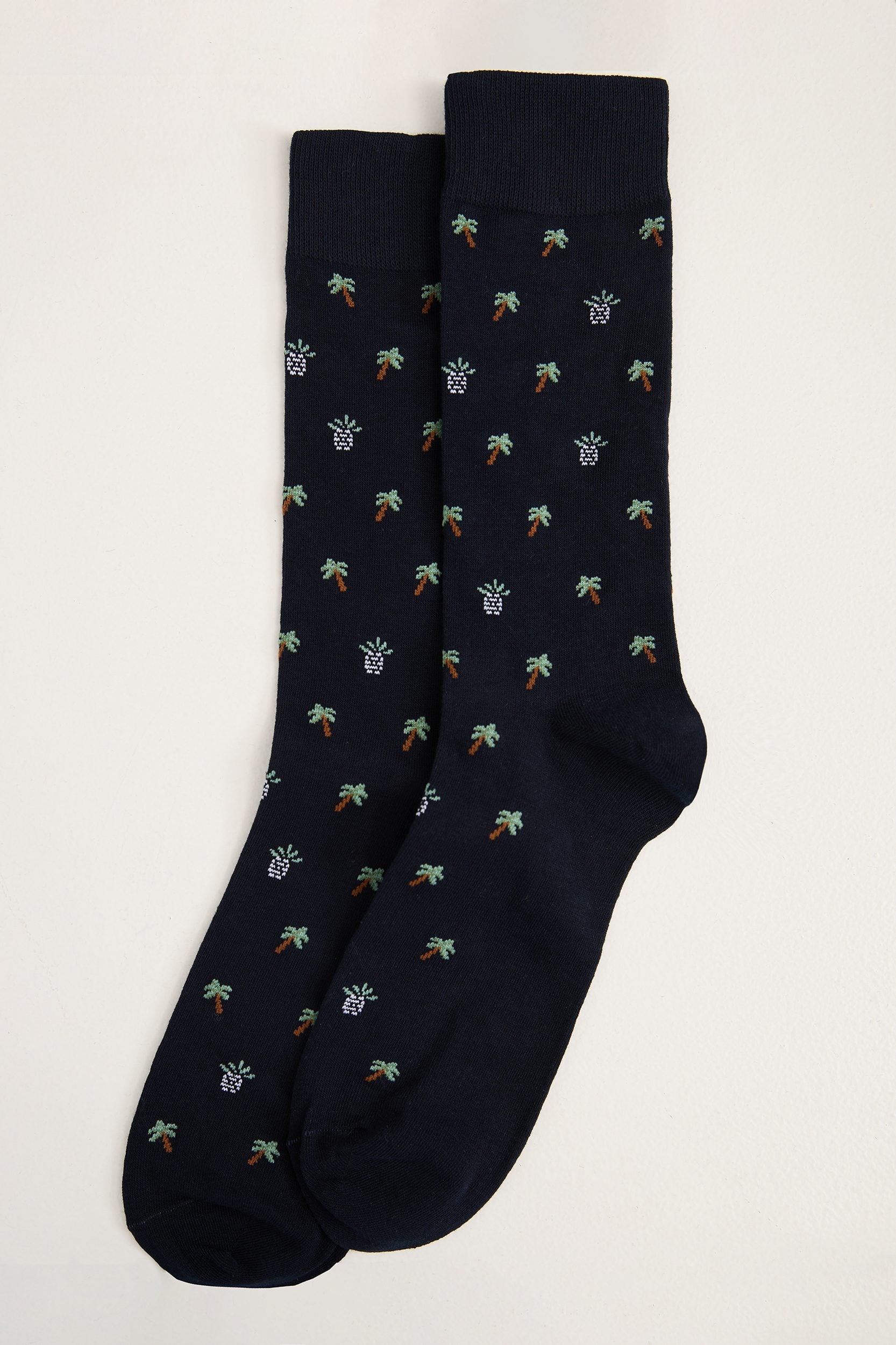 Palm tree pattern socks