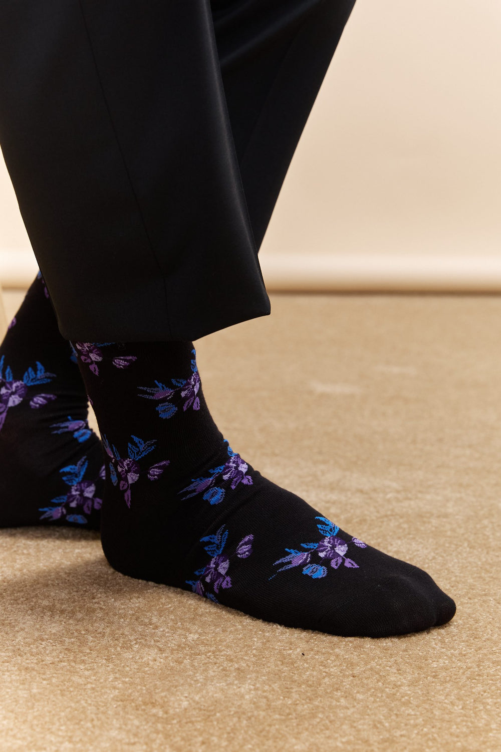 Chaussettes motif floral