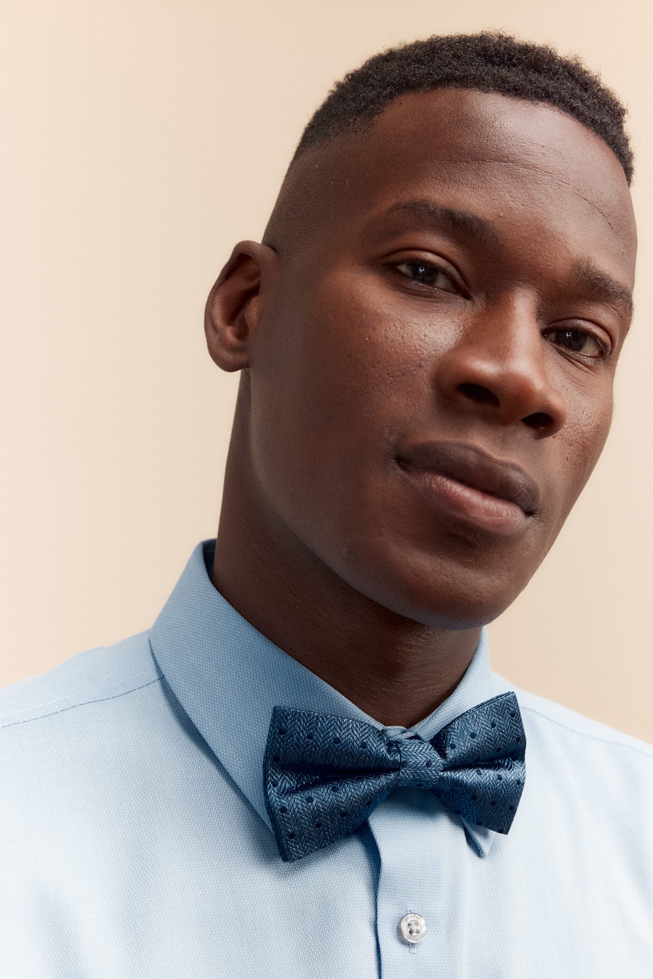 Polka dot jacquard bowtie