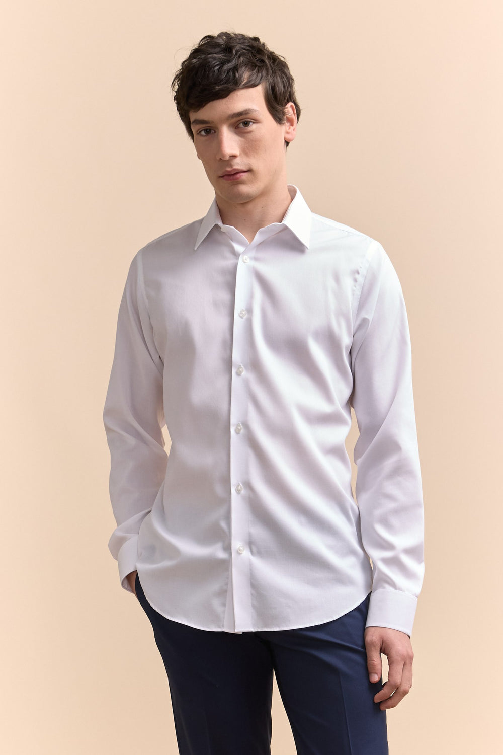 Chemise ajustée sans repassage