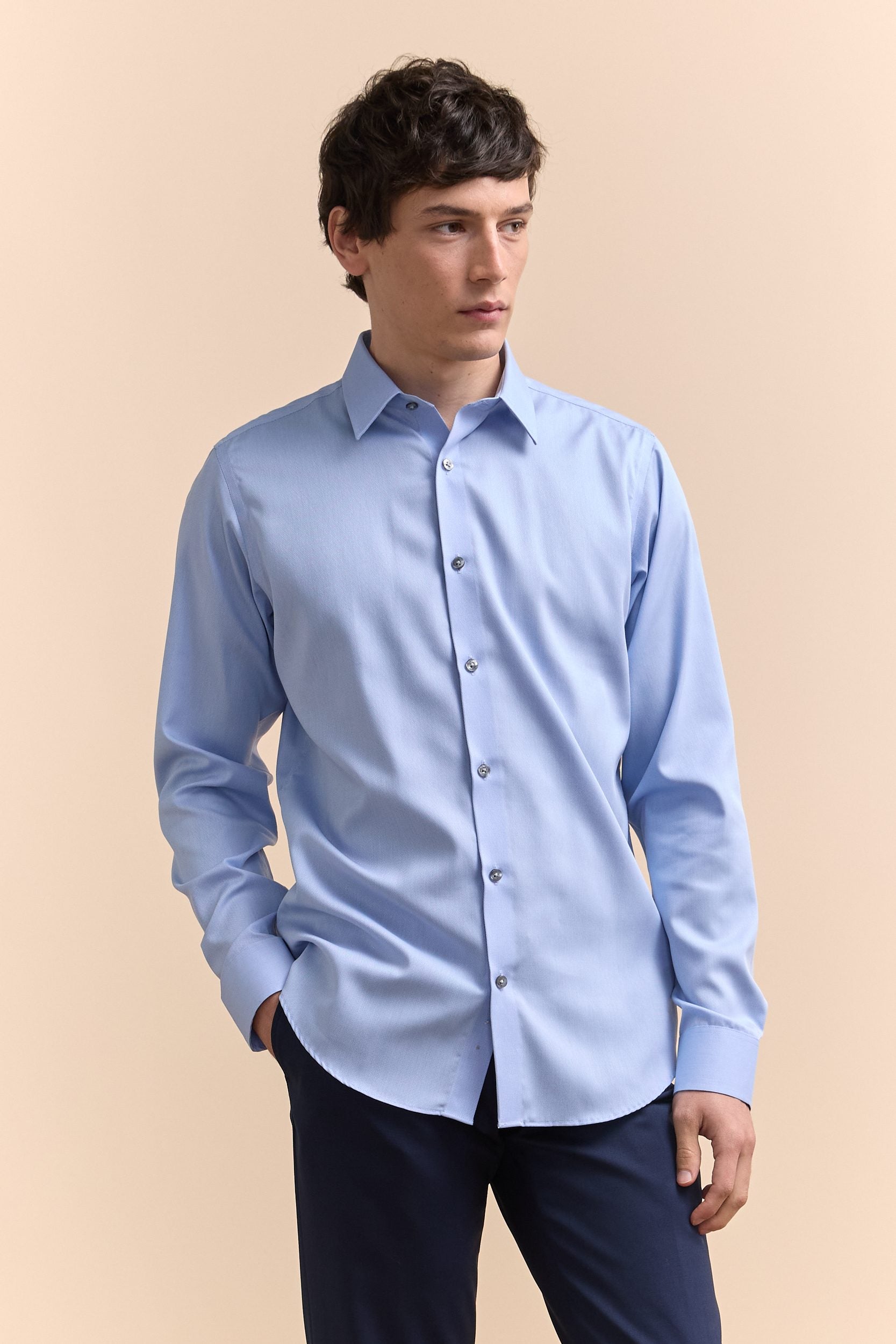 Chemise ajustée sans repassage