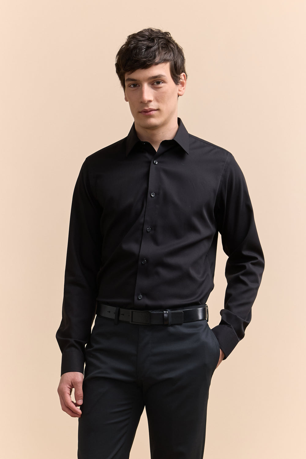 Chemise ajustée sans repassage