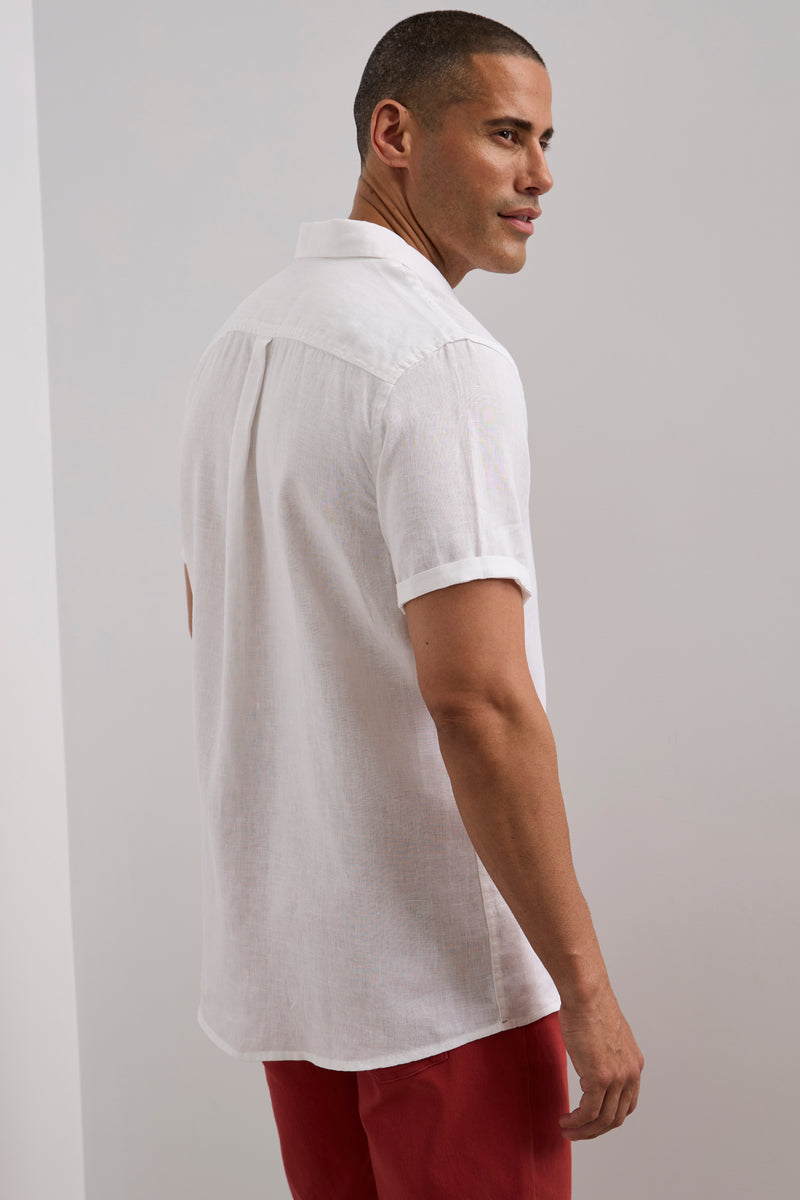 Short sleeve linen shirt