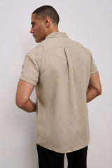 Short sleeve linen shirt