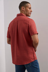 Short sleeve linen shirt