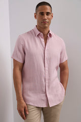 Short sleeve linen shirt