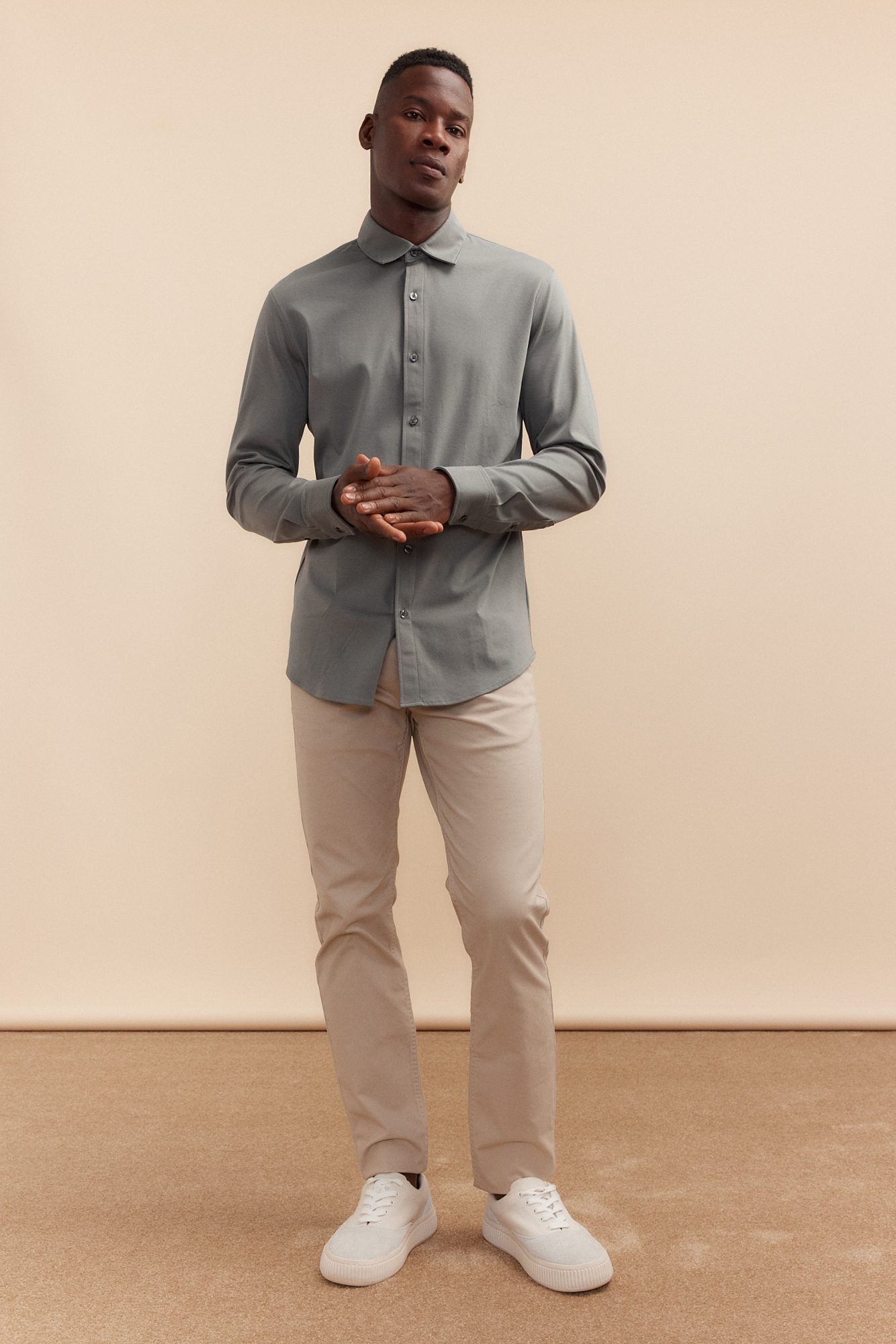 Mercerized cotton jersey shirt