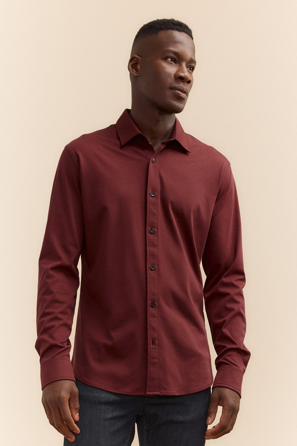 Mercerized cotton jersey shirt