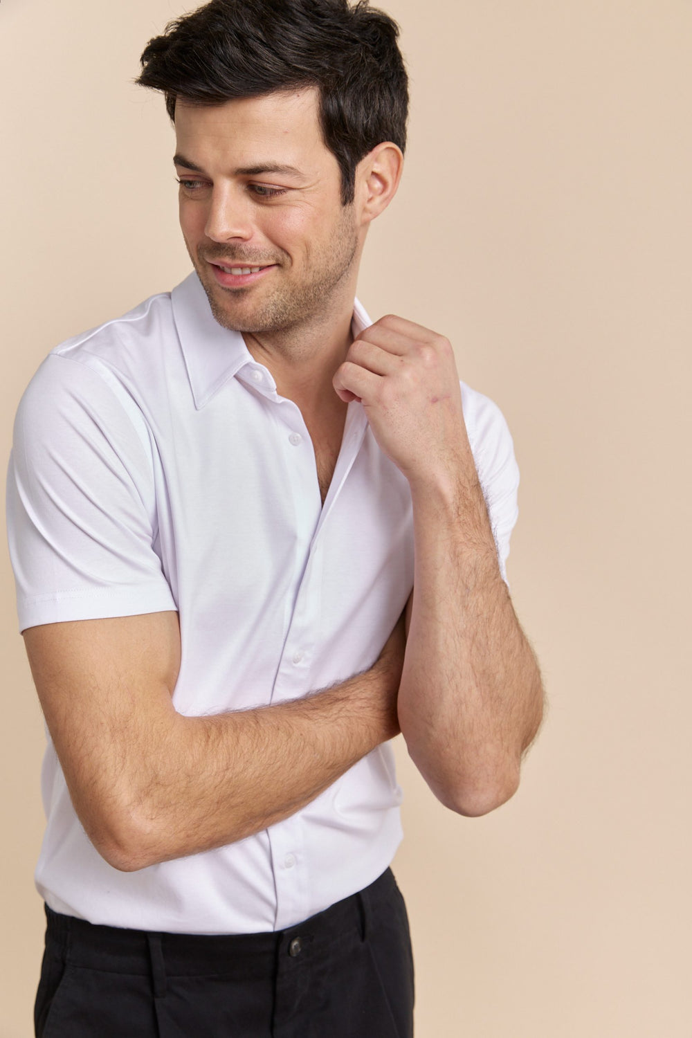 Mercerized cotton jersey shirt