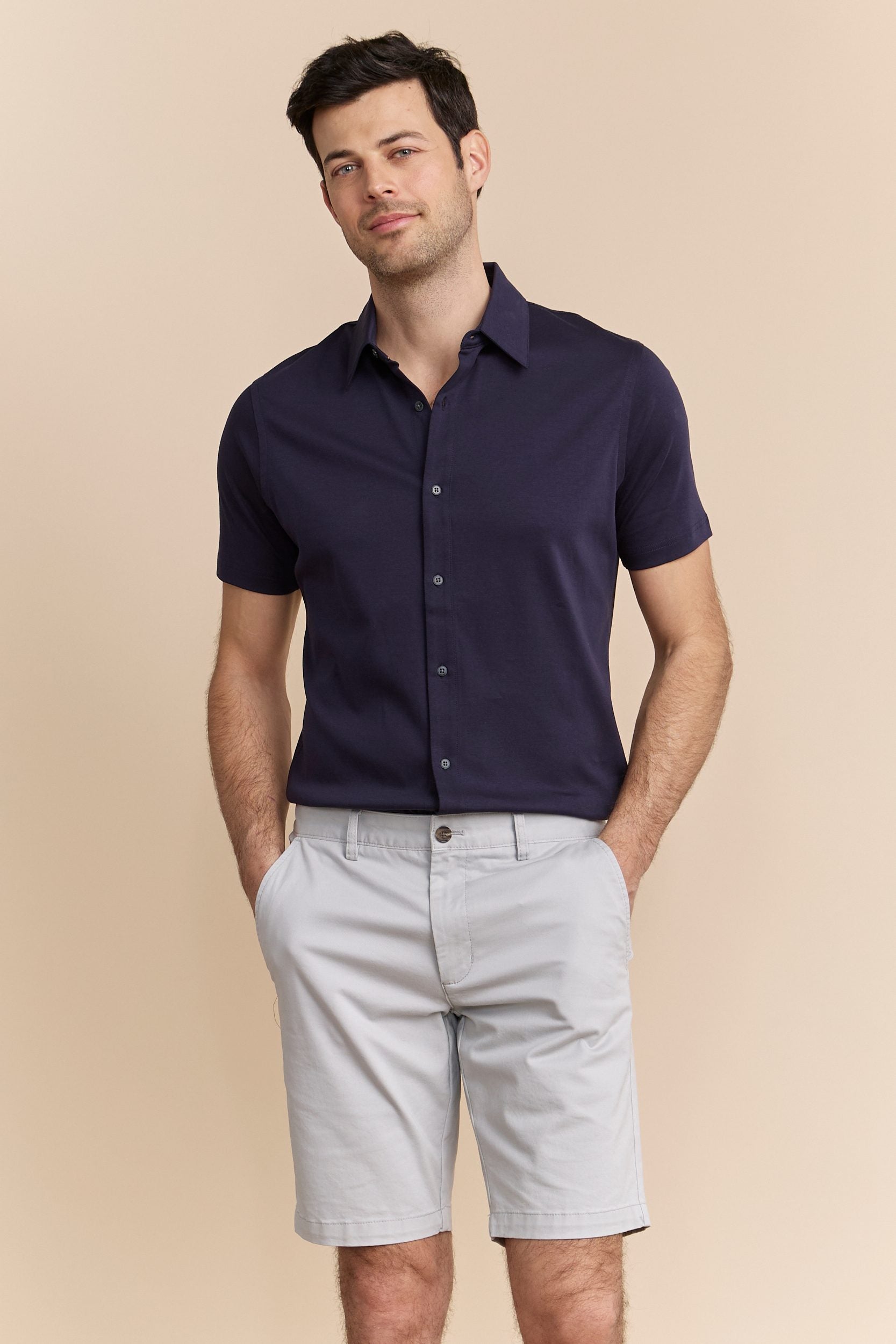 Mercerized cotton jersey shirt