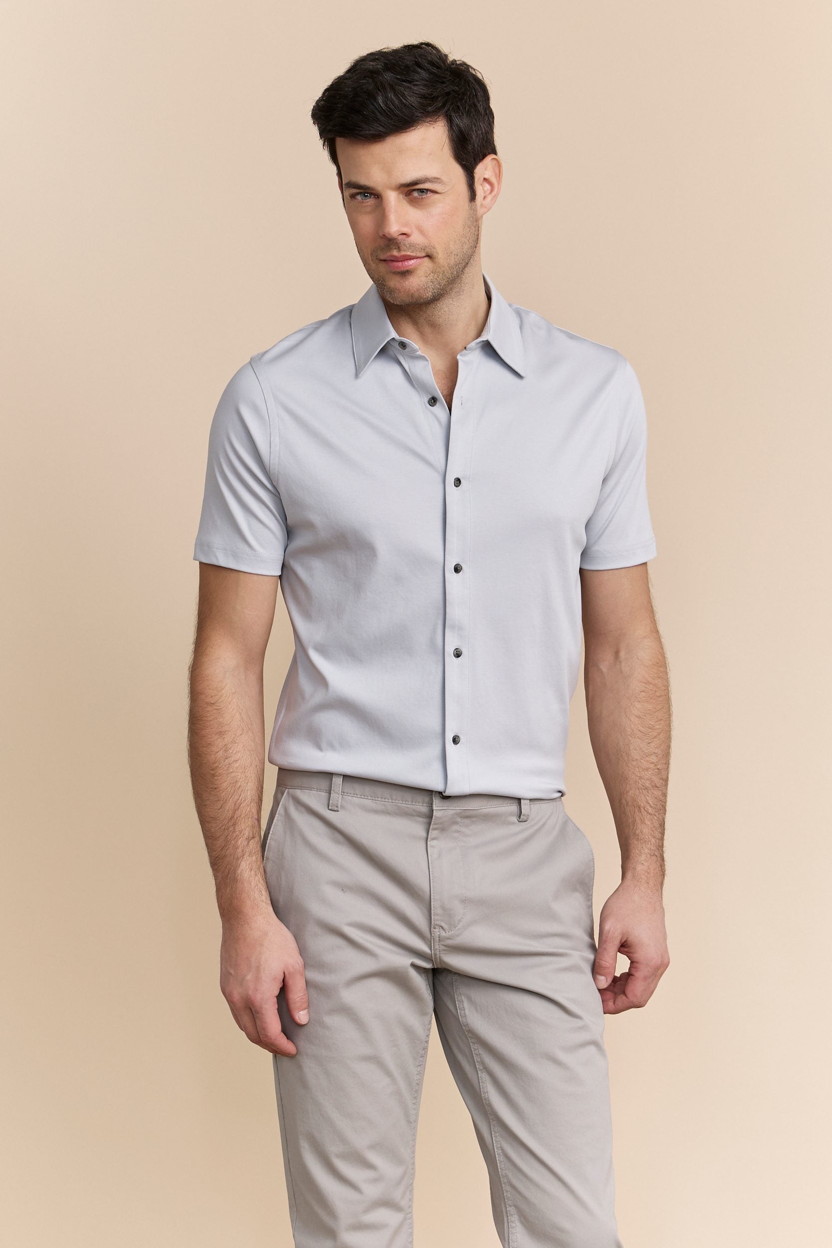 Mercerized cotton jersey shirt