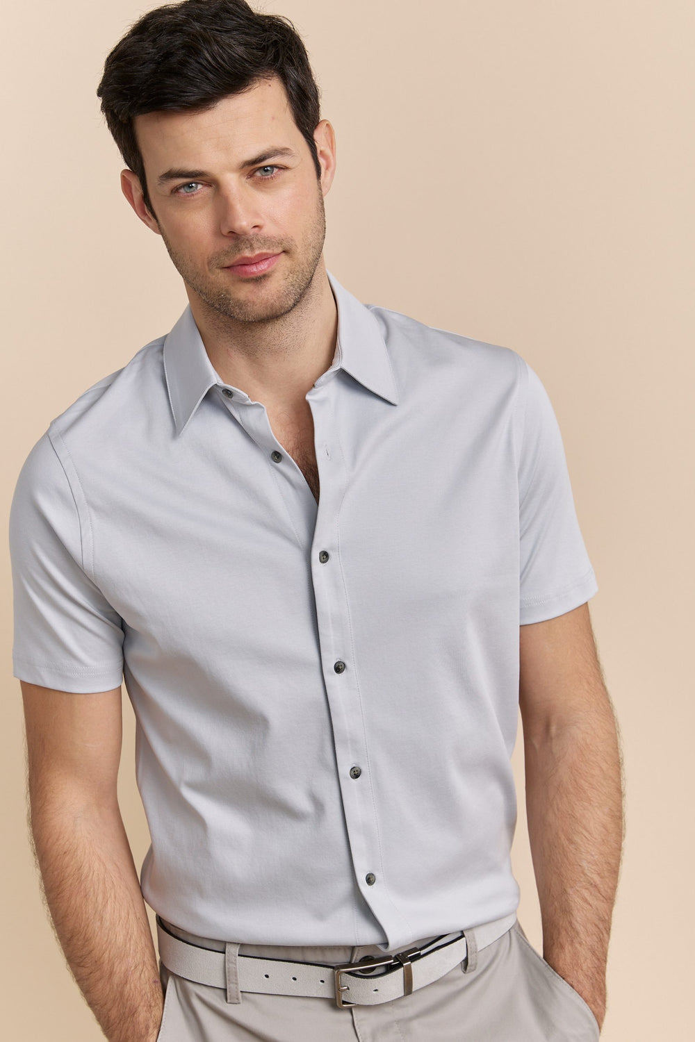 Mercerized cotton jersey shirt