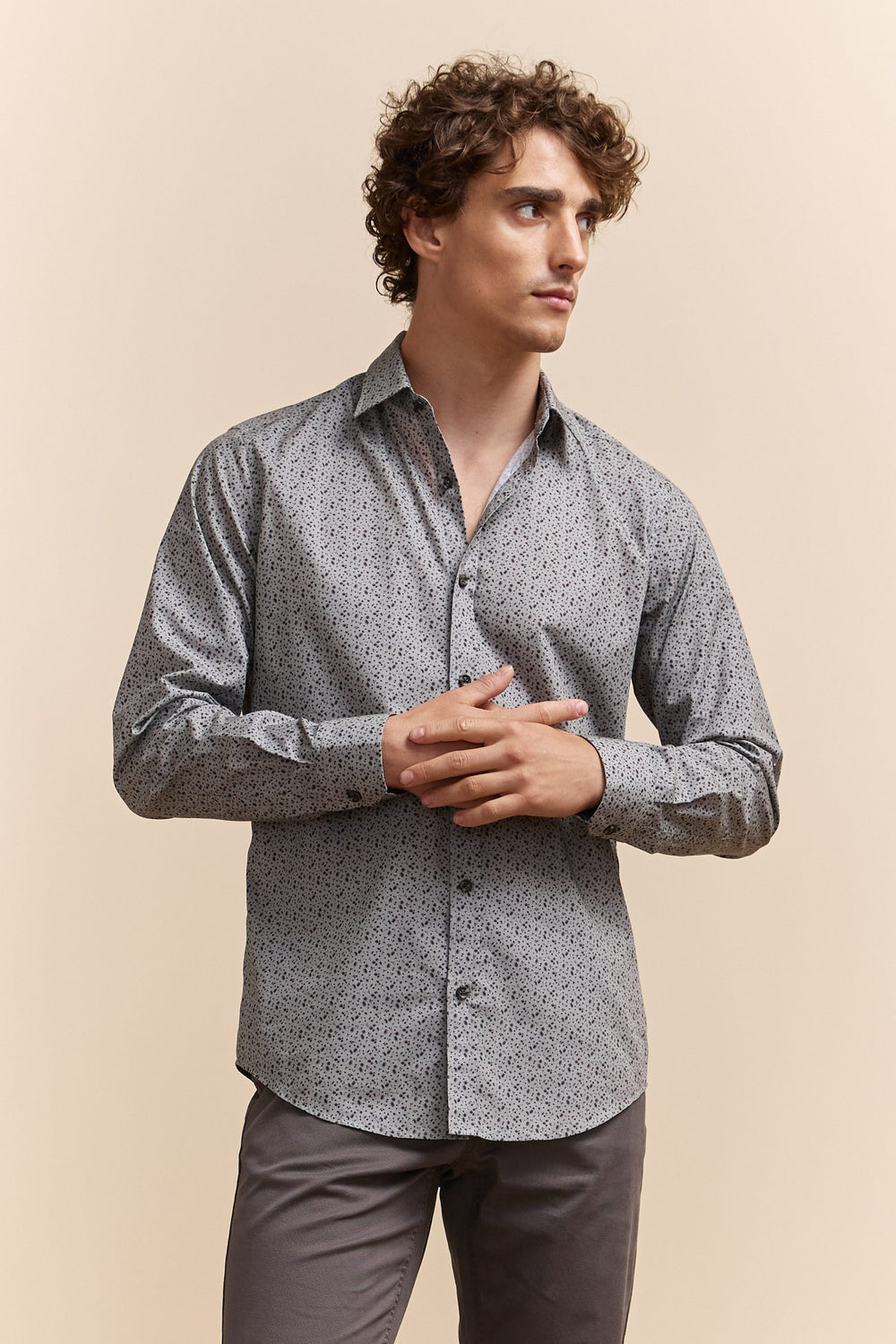 Micro print Fitted shirt